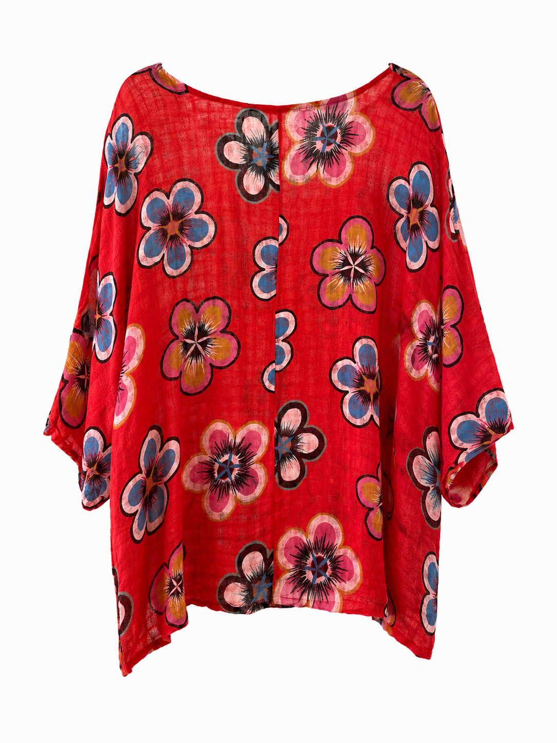 Luftige Baumwollbluse mit Blumenprint