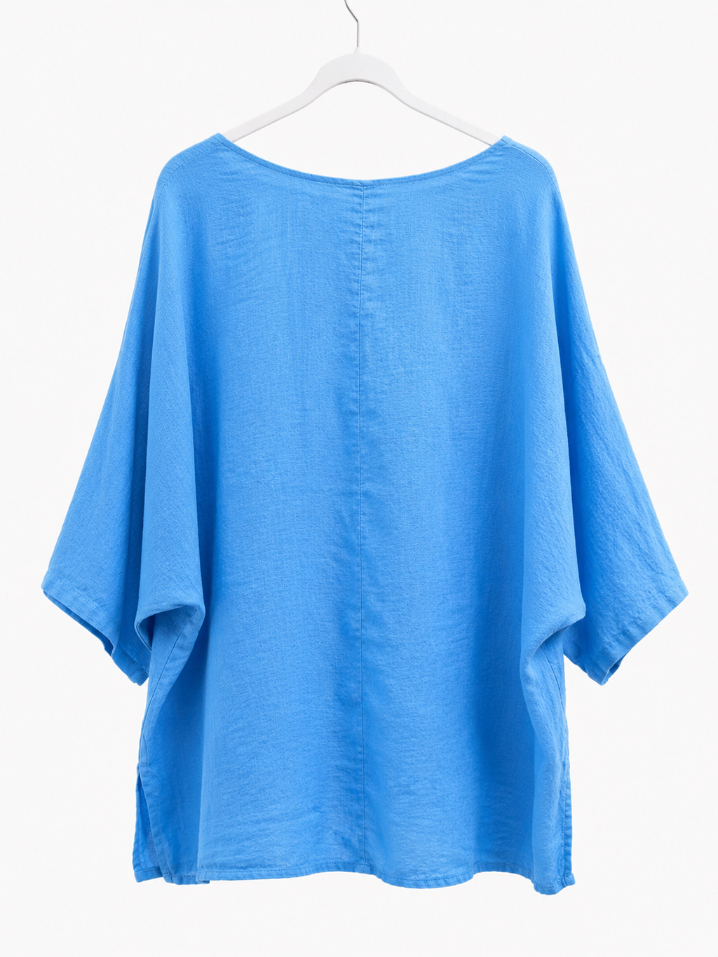 Oversize Leinenoberteil Himmelblau