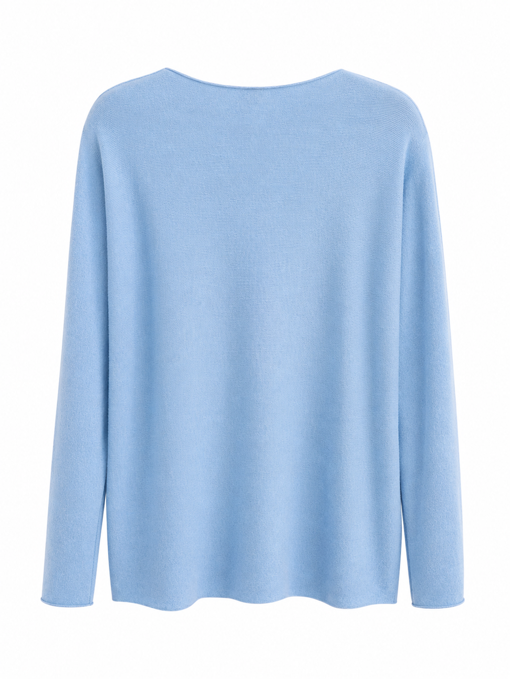 Himmelblauer Feinstrick-Pullover