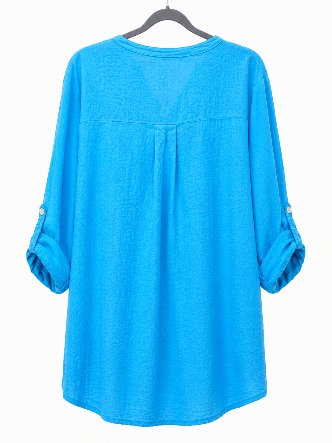 Italienische Leinen Tunika Oversize Türkis Blau