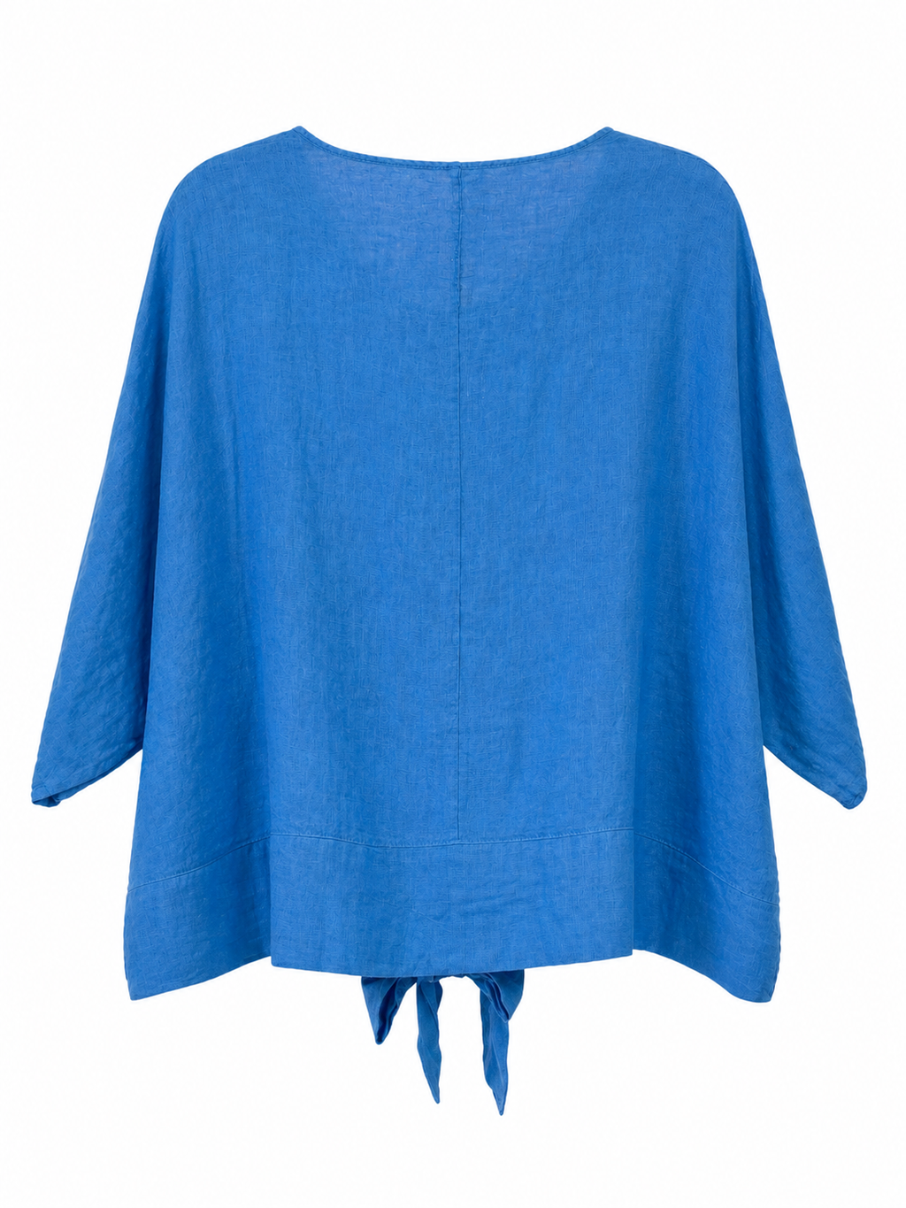 Italienische Leinenbluse mit Knotendetail
