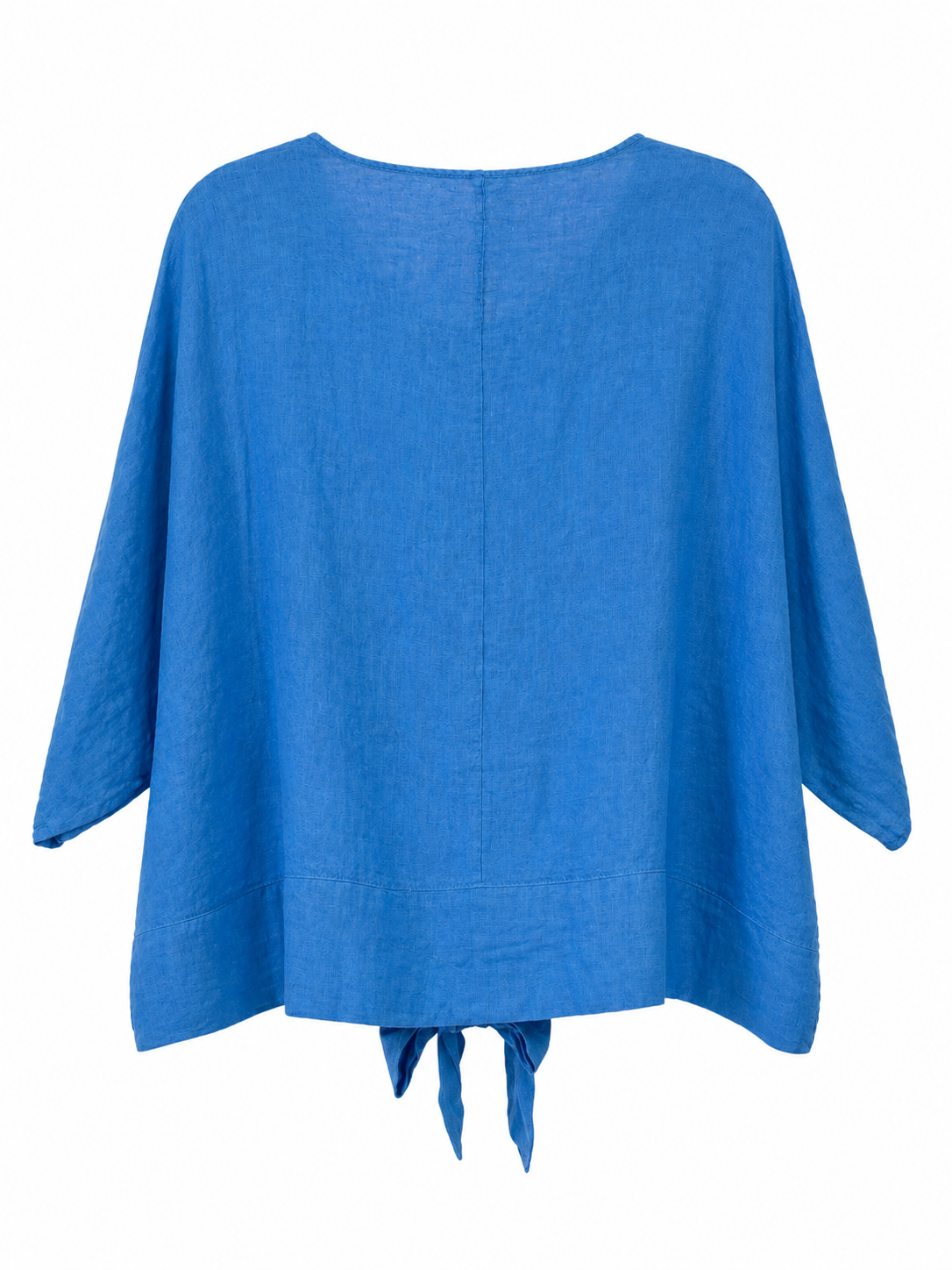 Italienische Leinenbluse mit Knotendetail