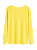 Pastellgelber Feinstrick-Pullover
