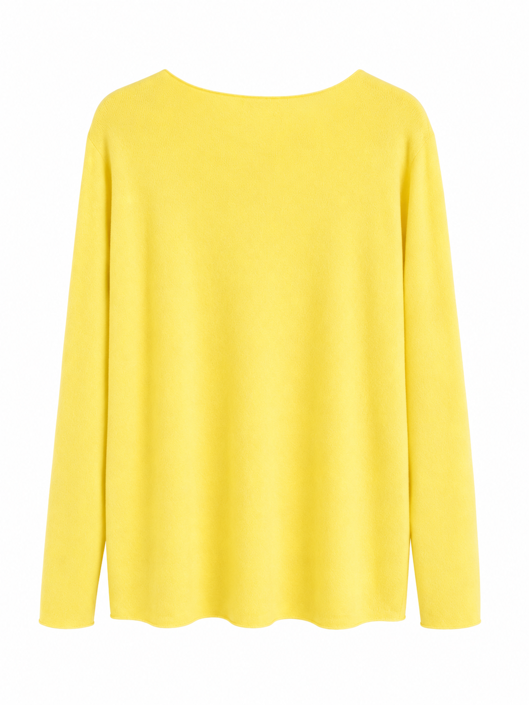 Pastellgelber Feinstrick-Pullover