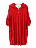 Fließendes Oversize-Kleid in Rot