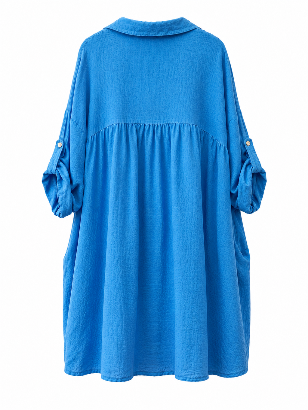 Azurblaues Leinenkleid