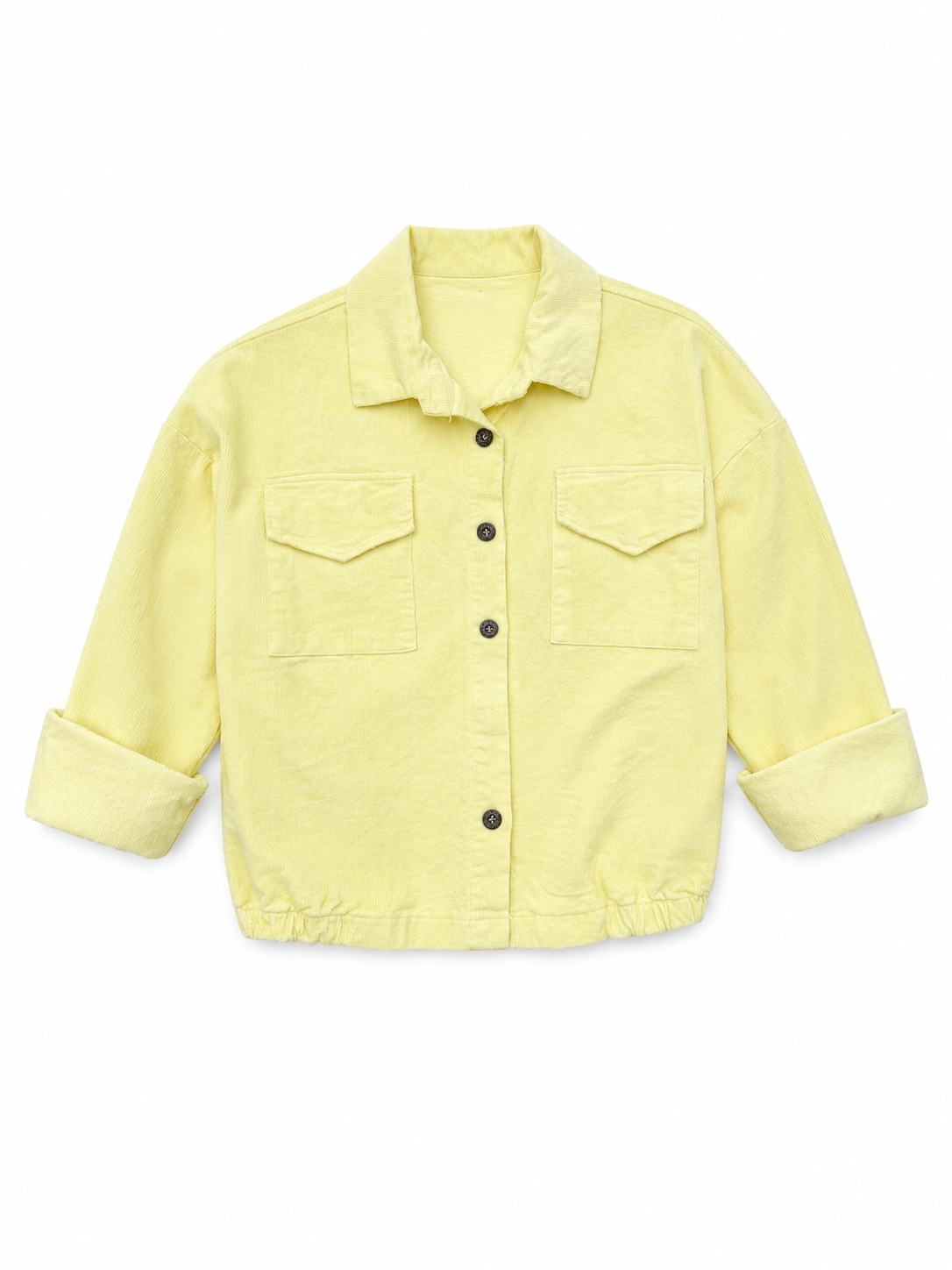Pastellgelbe Sommer-Cordjacke