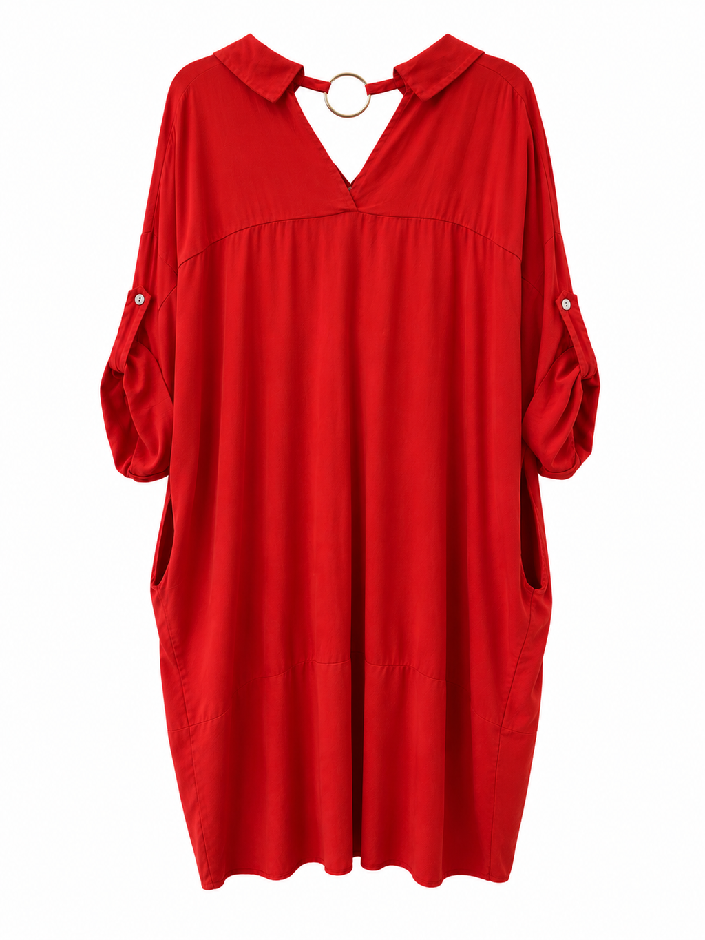 Fließendes Oversize-Kleid in Rot