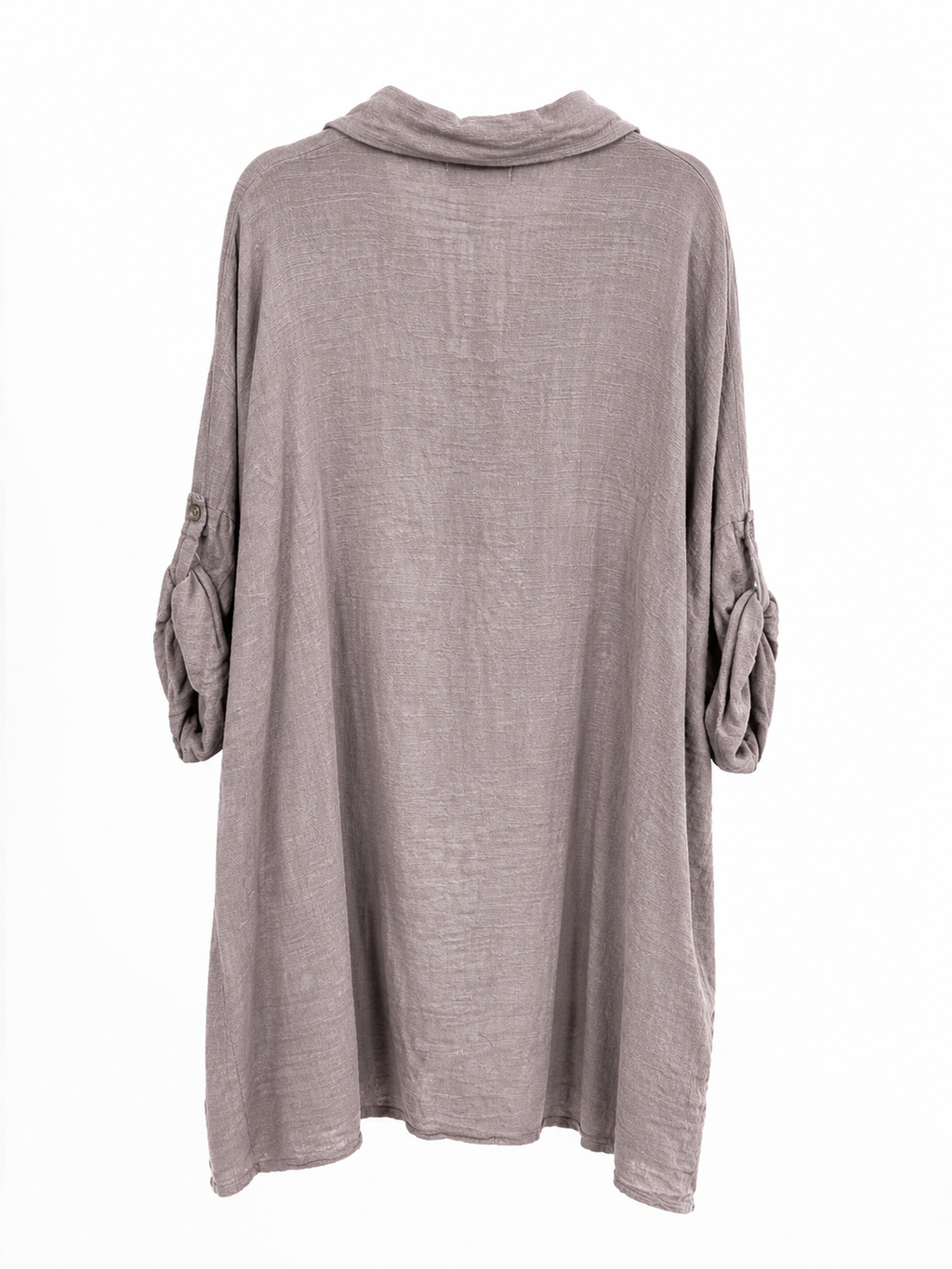 Oversize Leinenbluse Taupe
