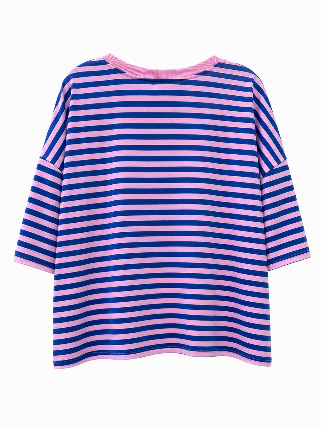 Oversize Streifen-Sweatshirt in Rosa-Blau