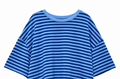 Oversized Streifen-Shirt aus Soft-Sweat – Blau/Navy