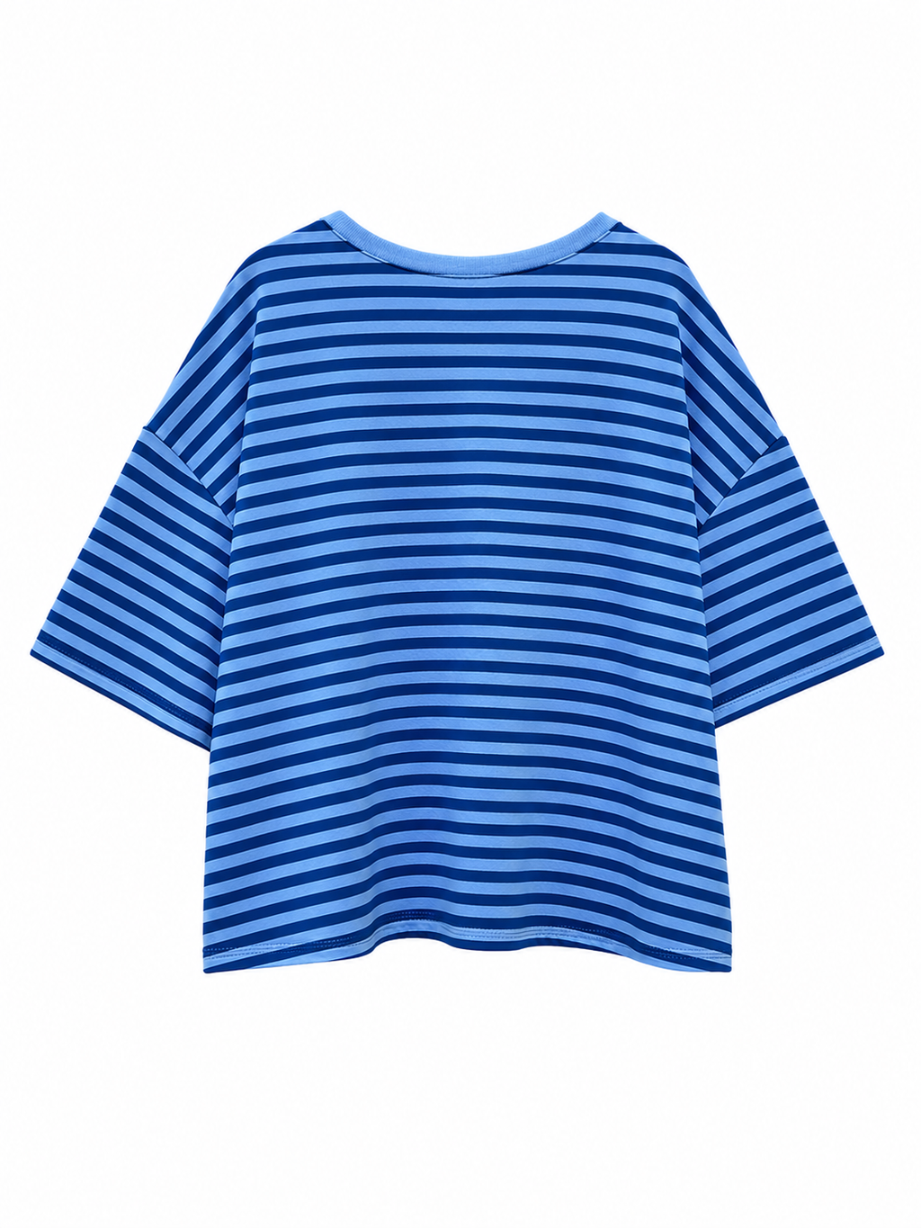 Oversized Streifen-Shirt aus Soft-Sweat – Blau/Navy